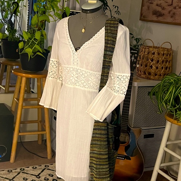 Beautiful Boho Lacy Trim Beachy INC Adult Small / Size 6 Dress, New With Tags! - Picture 2 of 2